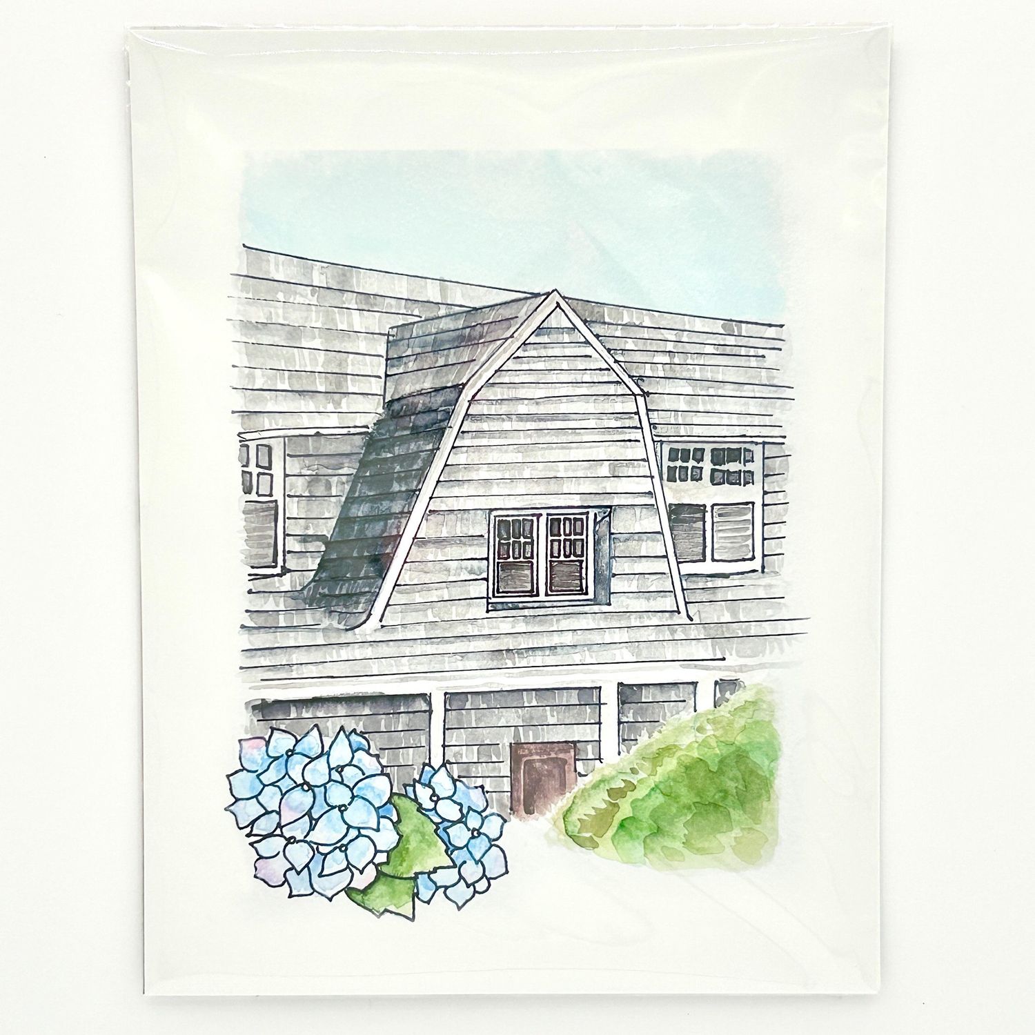 Cape Cod House with Hydrangea