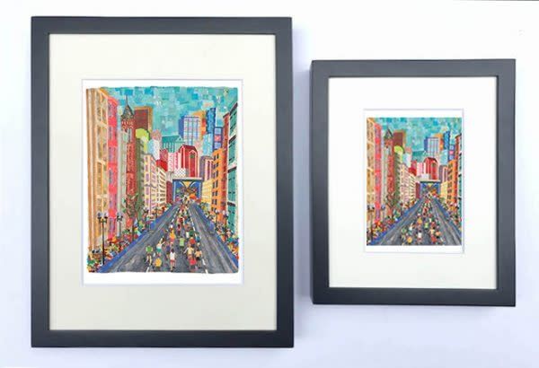 Boston Marathon Black Framed 5x7 Print