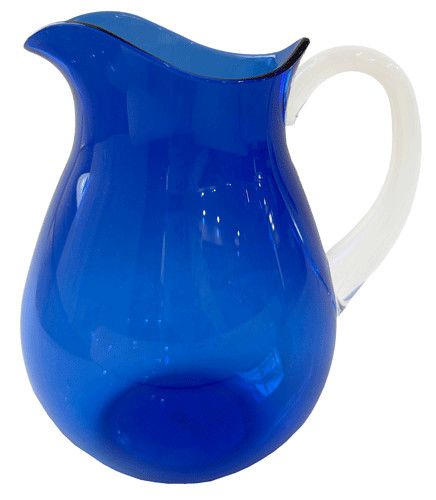 Acrylic Pitcher in Cobalt with Clear Handle - 1 Each