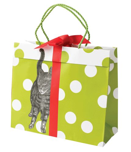 Curious Christmas Cats Gift Bag Large