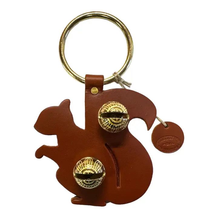 Designer Door Chime Squirrel Light Brown Brass