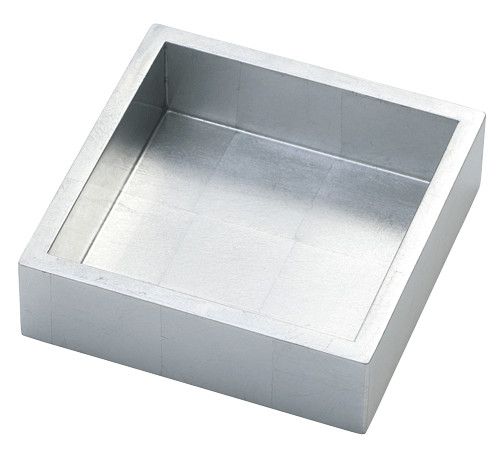 Lacquer Cocktail Napkin Holder Silver