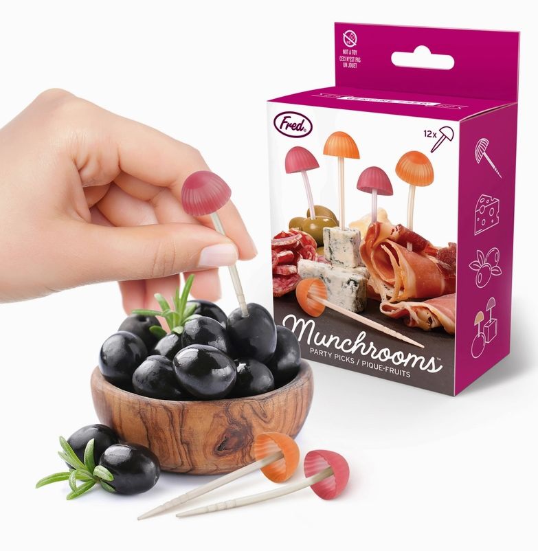 Munchrooms - Mushroom Reusable Party Picks - Set of 12 Picks