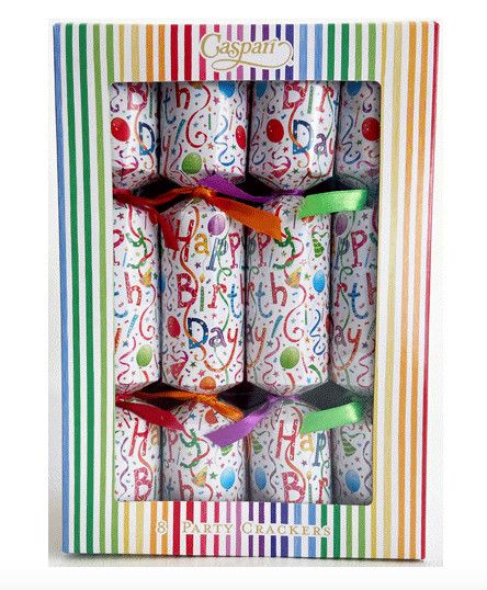 Happy Birthday Party Crackers - 8 Per Box