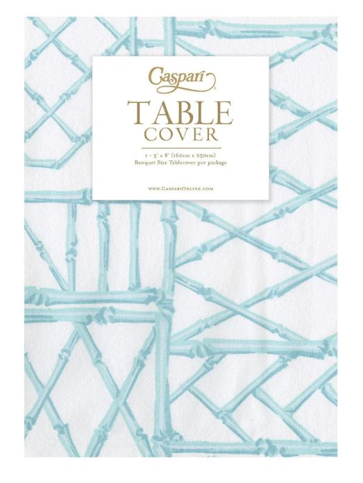 Bamboo Screen Robin's Egg Paper Linen Table Covers - 1 Each