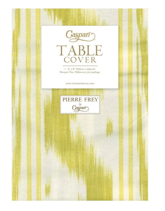 Toile De Nantes Yellow Paper Linen Table Covers - 1 Each