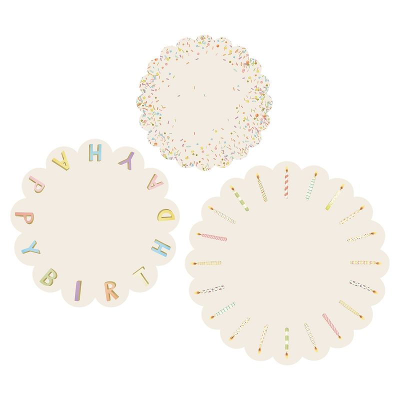 Happy Birthday Serving Papers - Pack of 12