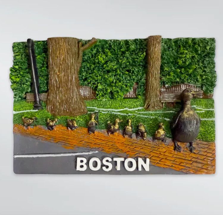 Boston Make Way For Ducklings 3-D Souvenir Magnet