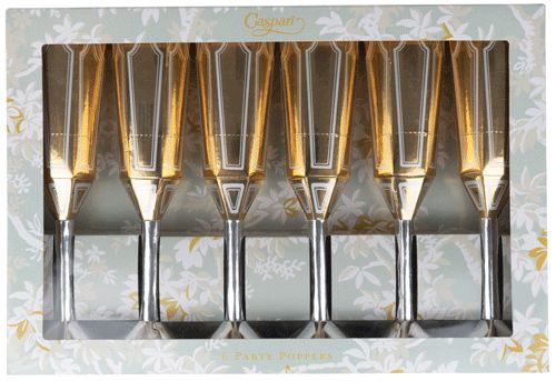 Sparkling Flutes Party Poppers - 10 Inch Long / 6 Included