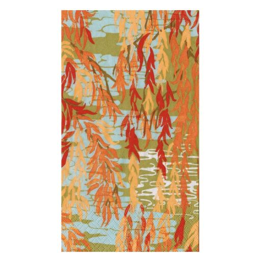 Willows Coral Paper Guest Towel Napkins - 15 Per Package