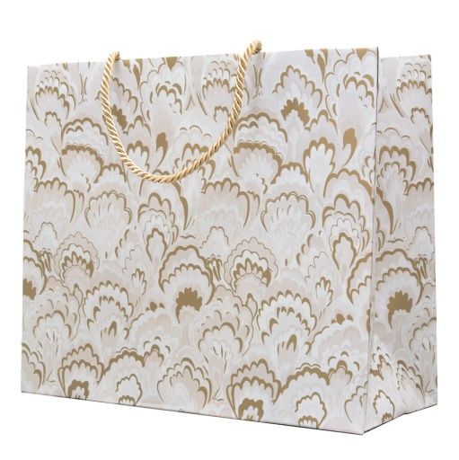 Marble Ceramica Silver Gold Large Gift Bag