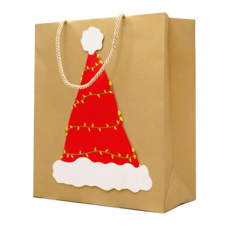 Be Merry Santa Hat Gift Bag - Large
