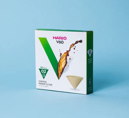 V60 Natural Paper Filter #2 Boxed 40 Count