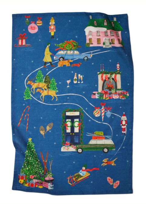 Home for the Holidays Tea Towel