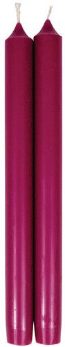 Straight Taper 10" Candles in Raspberry - 2 Candles Per Package