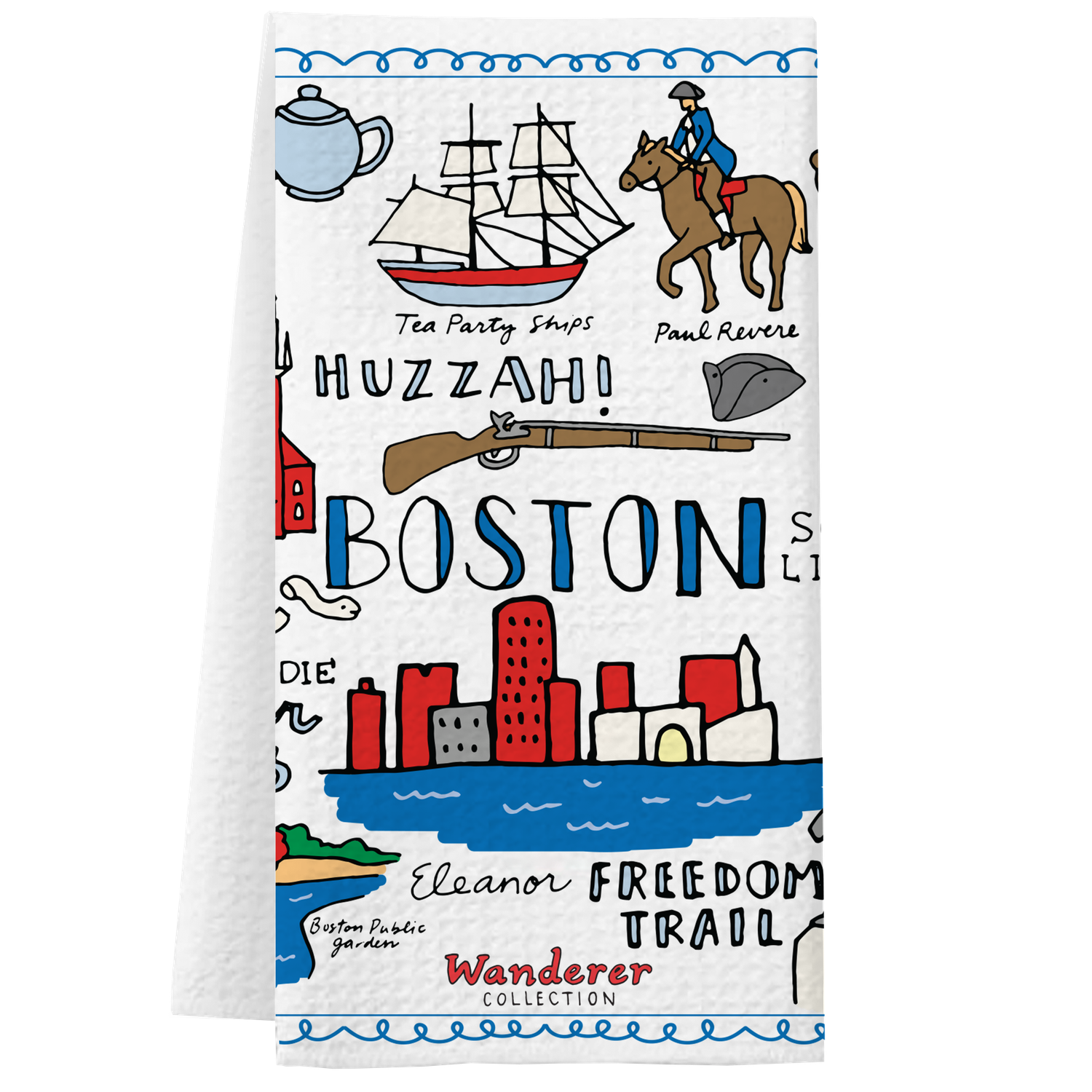 Boston Wanderer Dish Towel