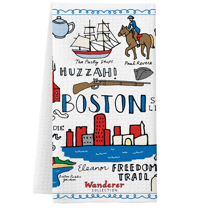 Boston Wanderer Dish Towel