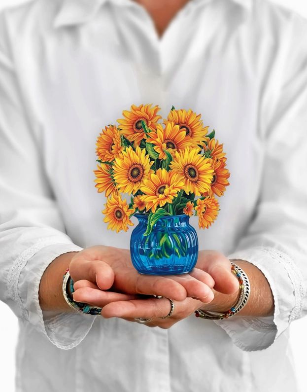 Mini Pop-Up Greeting Card Sunflowers