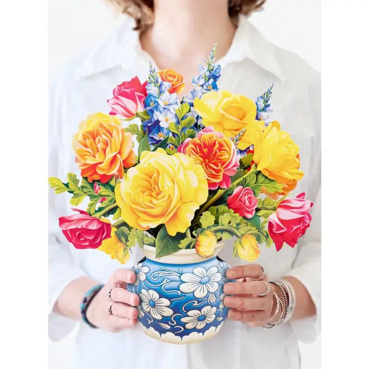 Sorbet Roses Pop-Up Greeting Card