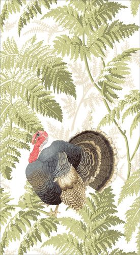 Turkey Among Ferns Guest Towels - 15 Per Package