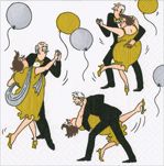 Boogie Woogie Cocktail Napkins - 20 Per Package