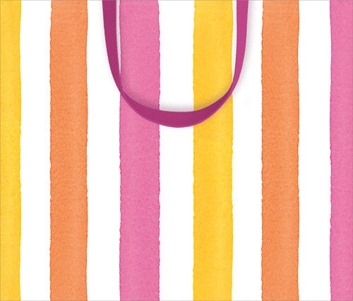 Cafe Stripe Warm Gift Bag Large