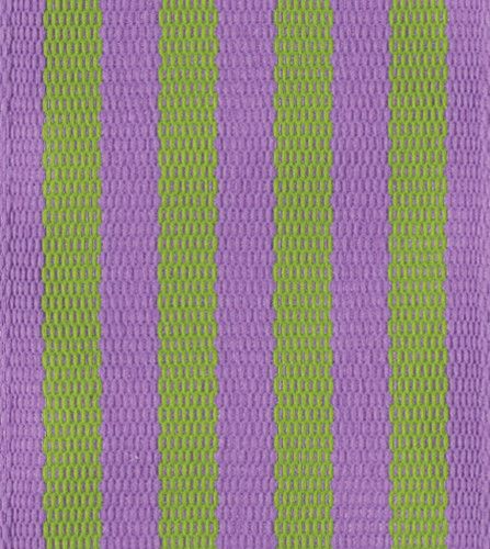 Striped Grosgrain Lilac/Chartreuse Ribbon 1.5"