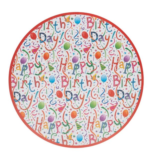 Happy Birthday Paper Placemats Round 12 per package