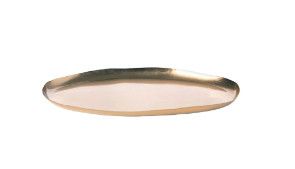 Oval Gold Candle Plate