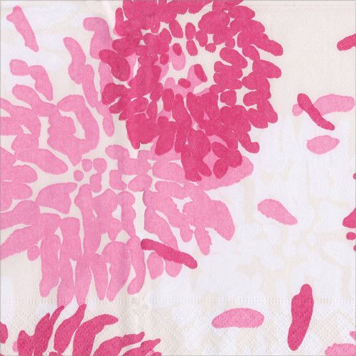 Chrysanthemum Raspberry Cocktail Napkins 20 Per Package