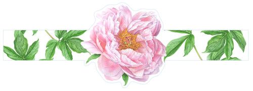 Pink Peony Napkin Rings Set of 12