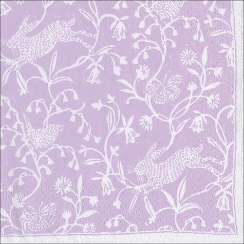 Hedgerow Lilac Cocktail Napkins - 20 Per Package