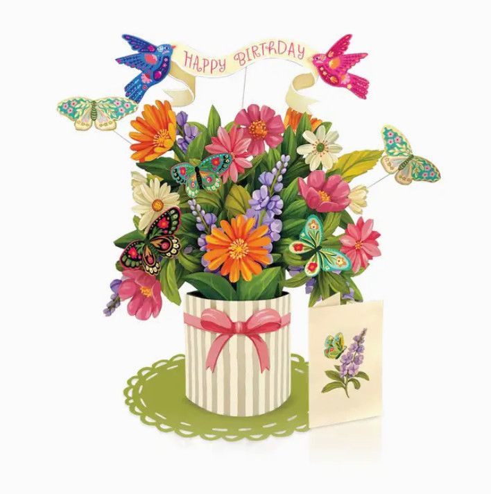Happy Birthday Enchanted Garden Pop-Up Greeting Card