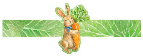 Bunny'S Carrot Ttop Napkin Ring Set