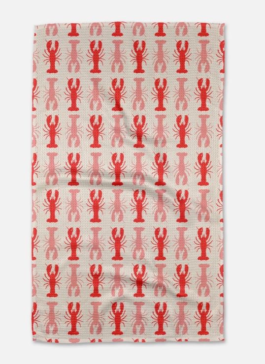 Lobster Stripe Tea Towel