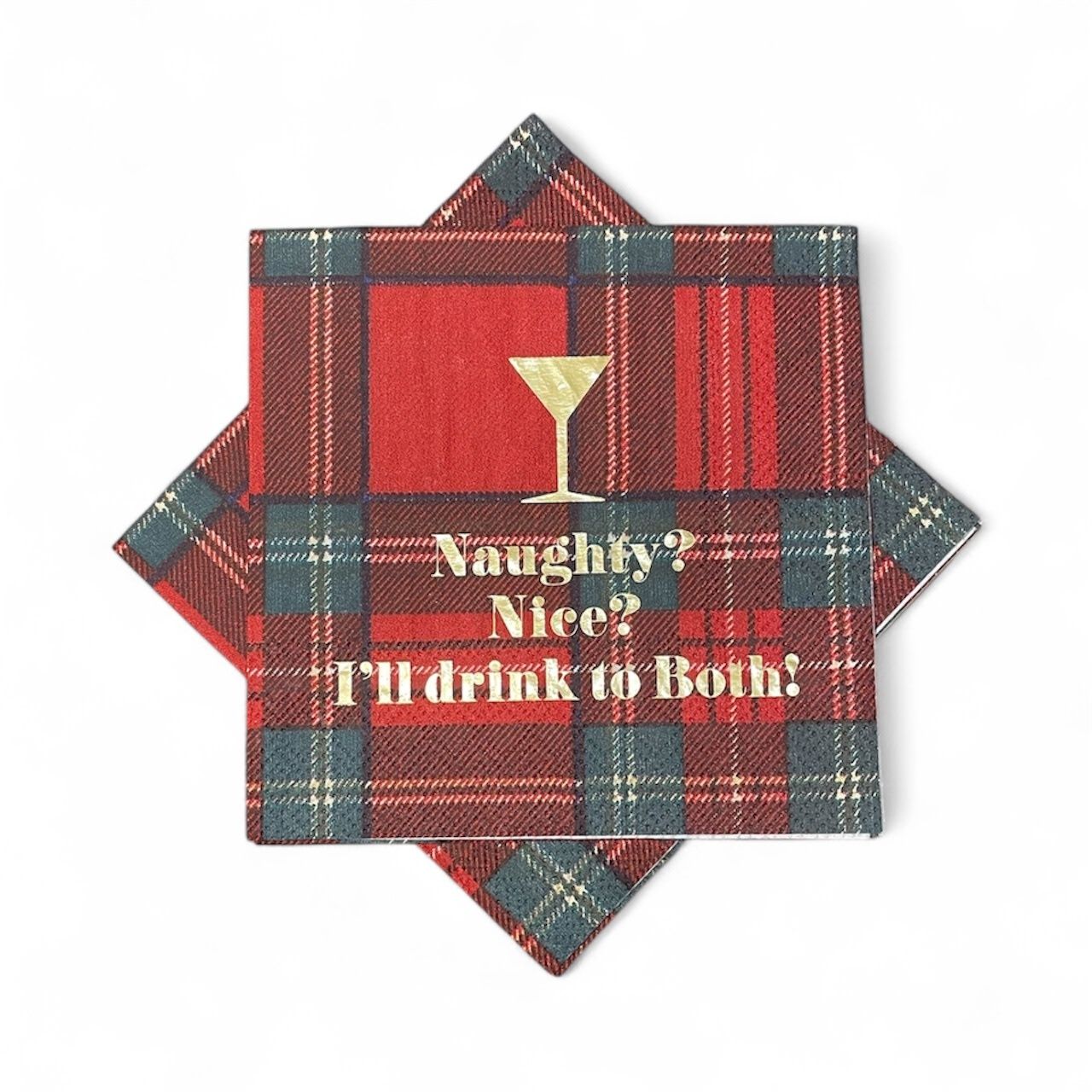 Naughty? Nice? I'll drink to both Cocktail Napkins - 24 Per Package
