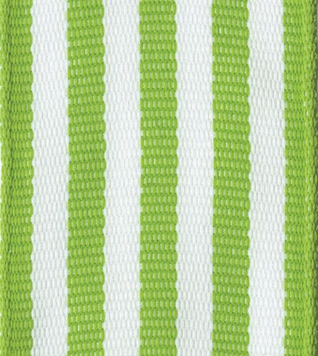 Striped Grosgrain Moss Green/white Ribbon 1.5"