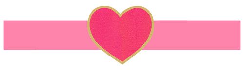 Pink Heart Foil Ttop Napkin Ring set