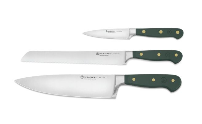 Classic Color 3-Piece Set 3.5" Paring,  8" Chef's, 9" Bread Fresh Rosemary