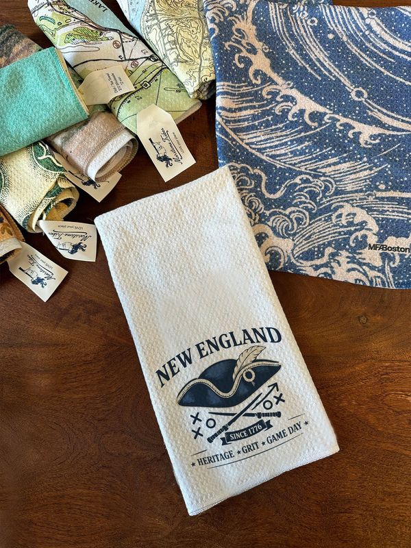NE Patriots White Hand Towel 16" x 24"