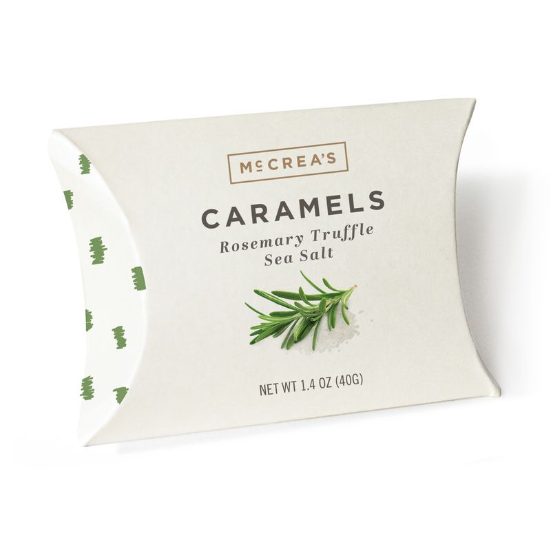 Rosemary truffle caramels 1.4oz. pillow pack