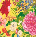A Profusion of Flowers Yellow 2 Cocktail Napkins 20 per Package