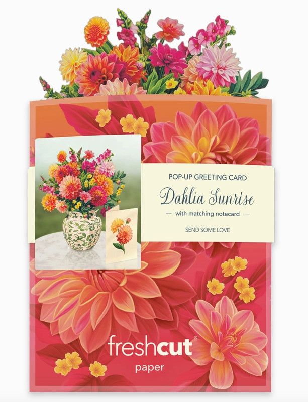 Mini Pop-Up Greeting Card Sunrise Dahlia