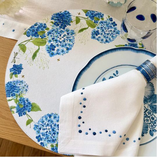 Hydrangea Round 15" Placemat