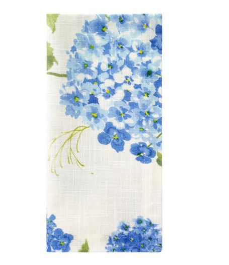 Hydrangea Blue Cotton Napkins - Set of 4