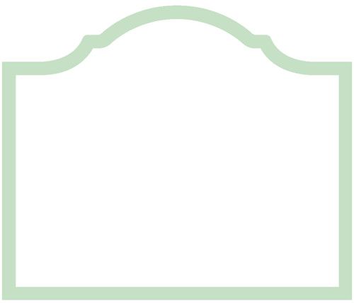 Arch Celadon Die-Cut Placecards
