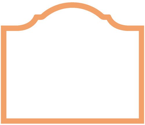 Arch Melon Die-Cut Place Card - 8 Per Package