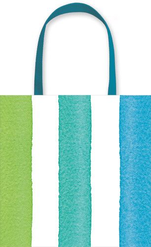 Cafe Stripe Cool Small Square Gift Bag