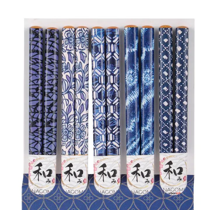 5 Piece Chopstick Set Indigo