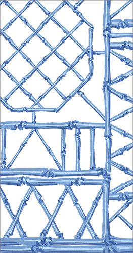 Bamboo Screen China Blue Cotton Napkin Set of 4